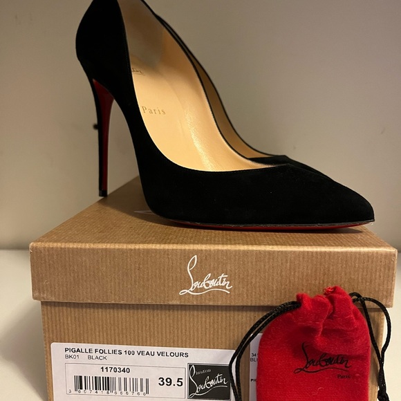 Women’s Christian Louboutin Pigalle Follies - black suade - Picture 2 of 5